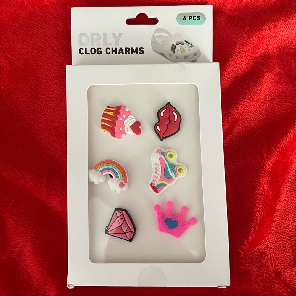 NWT Orly 6 Piece Assorted Croc Charms